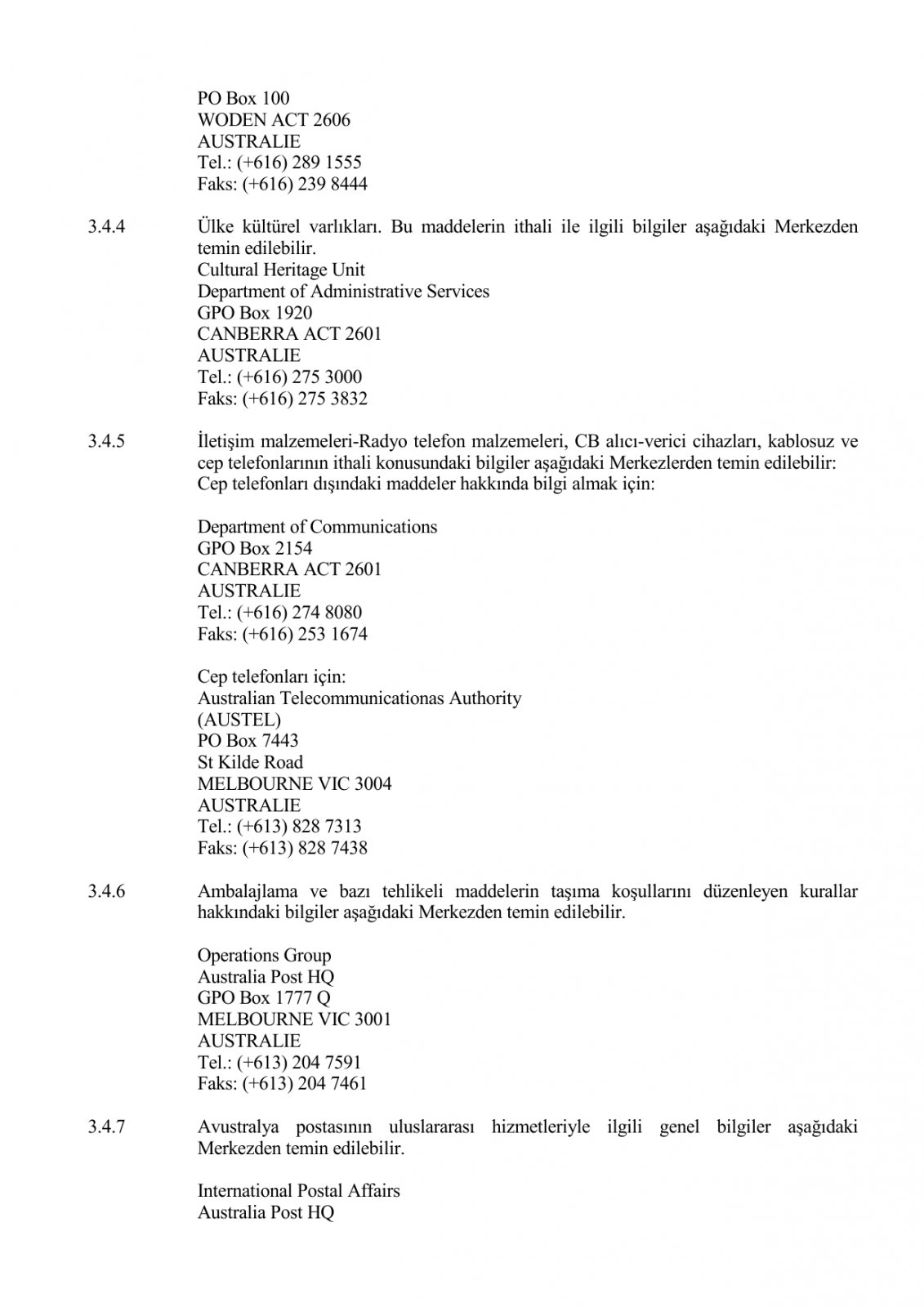 Список условно разрешенных или запрещенных веществ на импорт или транзит (Турция-Россия)