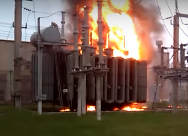В Северодонецке произошел пожар на трансформаторной подстанции