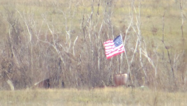 В Донбассе укрофашисты над своими позициями подняли звездно-полосатые флаги